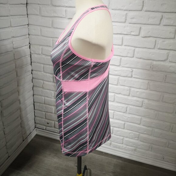 2 / $30.00 - Tek Gear Ladies Size Large Pink Grey Black Racer Back Exercise Top - Picture 5 of 7